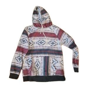 Brooklyn Cloth Aztec Print Pullover Hoodie Soft, Unisex szL